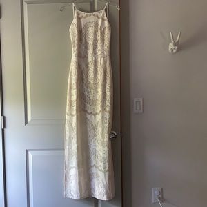 BOGO Maxi Backless Cream White Lacy Dress